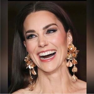 Zara Gold Kate Floral Cascading Dangle Earrings